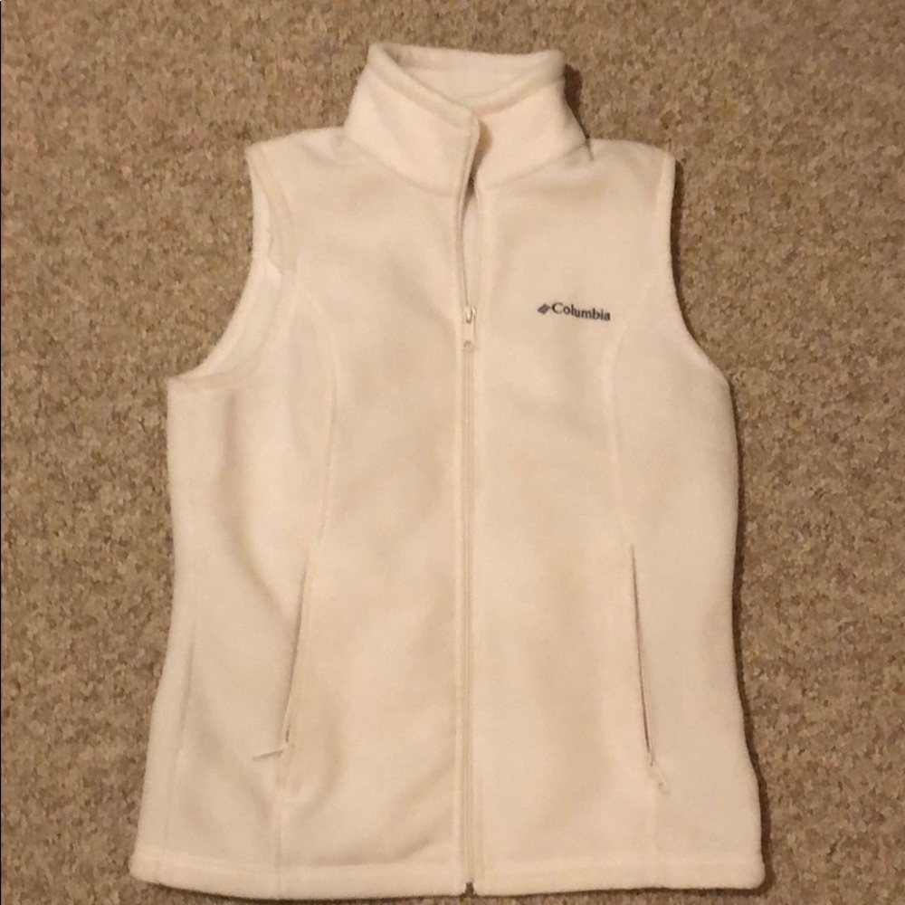 White Columbia vest